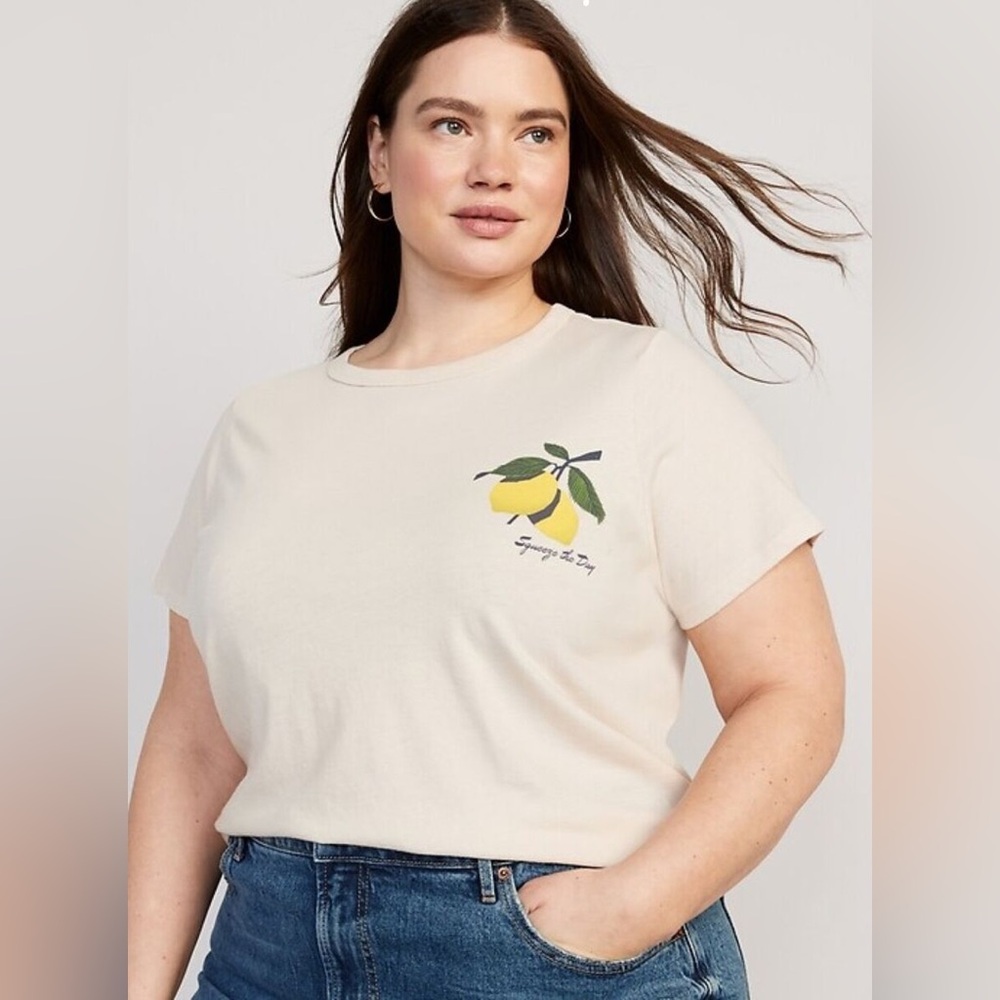Old Navy Women's EveryWear “Squeeze the day” Graphic T-Shirt Size XXL